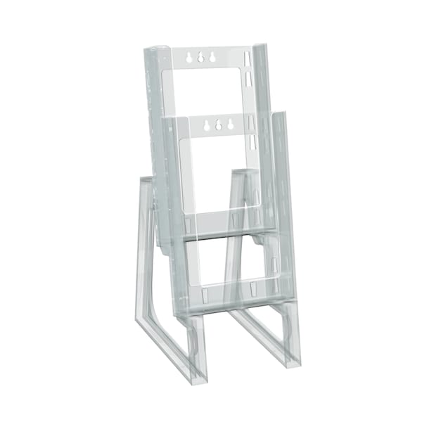 Two-tier Modular Trifold Brochure Holder, PK2